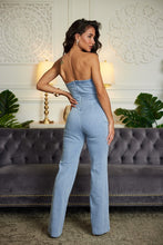 Washed Denim Fashion Jumpsuit