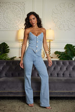 Washed Denim Fashion Jumpsuit