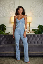 Washed Denim Fashion Jumpsuit