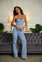 Washed Denim Fashion Jumpsuit