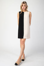 Black Color Block Sleeveless Mini Dress