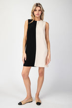 Black Color Block Sleeveless Mini Dress