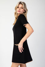 Black Mock Neck Mini Sweater Dress