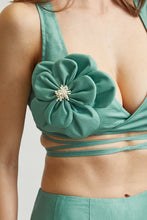3D Floral Art Print Pant 2-PC Set
