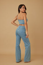 Denim Single Strap Wrap Flower Set