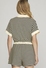 Black Striped Romper