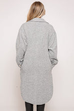 H Grey Soft And Cozy Oversized Waffle Jacket