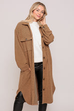 Mocha Soft And Cozy Oversized Waffle Jacket