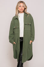 Forest Green Soft And Cozy Oversized Waffle Jacket