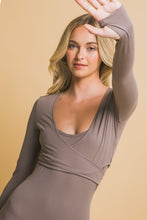 Truffle Jumpsuit Wrap Long Sleeve With Thumbholes