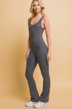 Coal Grey Scoop Neck Flare Jumpsuit