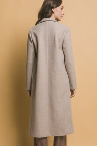 Oatmeal JQ Fleece Long Line Coat