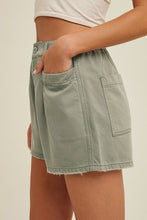 S.Olive Raw Edge Hem Denim Shorts