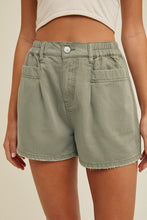 S.Olive Raw Edge Hem Denim Shorts