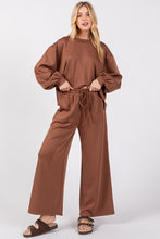 Mocha Scuba Top And Pants Sets