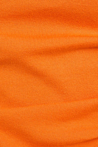 Orange Asymmetrical Neck Sweater Top