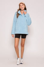 Blue Cozy Days Sherpa Jacket