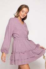 Dusty Orchid Boho Pumpkin Patch Tiered Dress