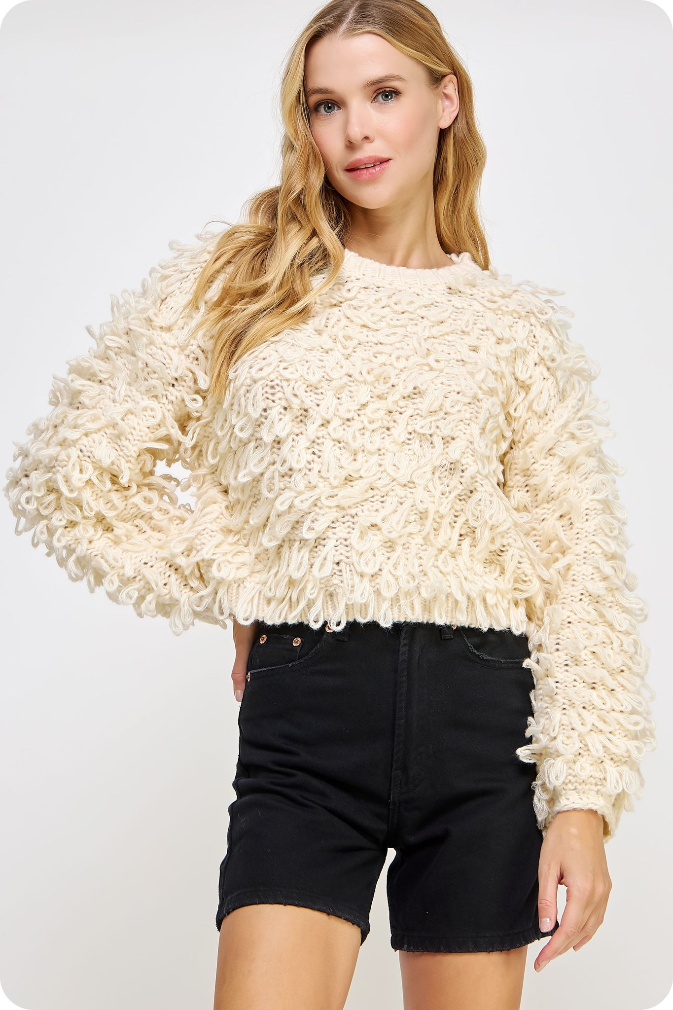 Fringe shaggy sweater online