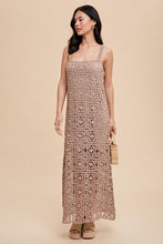 Mushroom Cotton Crochet Maxi Tank Dress