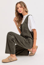 Olive Corduroy Overall Jumpsuit