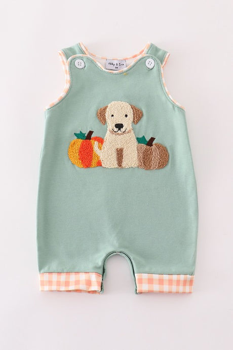 Green Dog Pumpkin French Knot Boy Jonjon