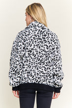 White Print Jacket With Denim Pockets