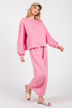 Pink Scuba Top And Pants Sets