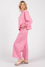 Pink Scuba Top And Pants Sets