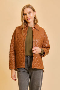 Brown Quilted Jacket
