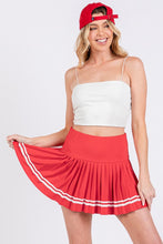 Red Pickleball Pleats Skort