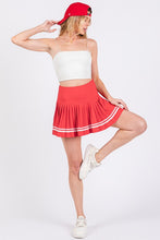 Red Pickleball Pleats Skort