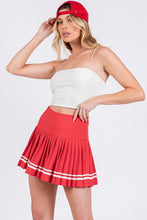 Red Pickleball Pleats Skort