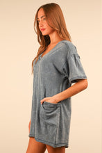 Denim Mineral Washed Oversized Casual Knit Romper