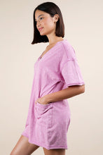 Orchid Mineral Washed Oversized Casual Knit Romper
