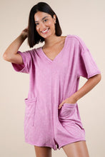 Orchid Mineral Washed Oversized Casual Knit Romper