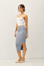 H.Charcoal Bodycon Midi Sweater Skirt