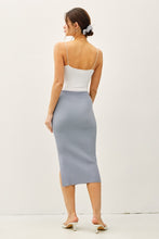 H.Charcoal Bodycon Midi Sweater Skirt