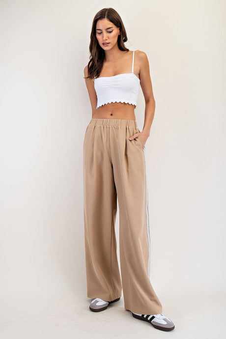 Coco Side Track Straight Leg Pants