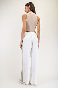 Off White Side Track Straight Leg Pants