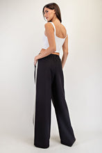 Black Side Track Straight Leg Pants