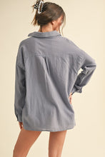 Blue Buttondown Basic Cotton Shirts