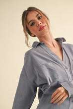 Blue Buttondown Basic Cotton Shirts