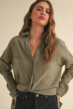 Olive Buttondown Basic Cotton Shirts