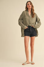 Olive Buttondown Basic Cotton Shirts