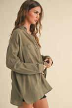 Olive Buttondown Basic Cotton Shirts