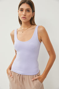 Blueberry New Color- Basic Scoop Neck Tank
