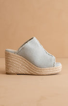 The Verona Frayed Denim Espadrille Wedge