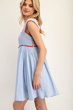 Periwinkle Contrasting Lace Bodice Mini Dress