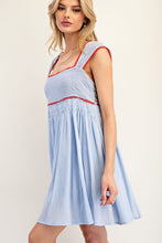 Periwinkle Contrasting Lace Bodice Mini Dress